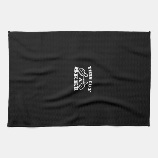 deze man heeft een biertje nodig theedoek (Horizontaal)