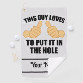 DEZE MAN HOUDT ERVAN OM HET IN DE HOLE TE ZETTEN GOLFHANDDOEK (Insitu)