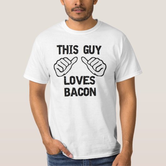 Deze man houdt van Bacon T-shirt (Voorkant)