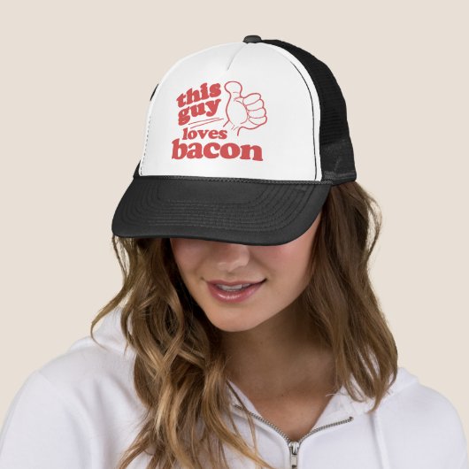 Deze man houdt van Bacon Trucker Pet (In situ)