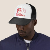 Deze man houdt van Bacon Trucker Pet (In situ)