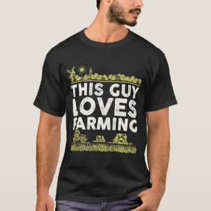 Deze man houdt van boeren in de landbouw t-shirt