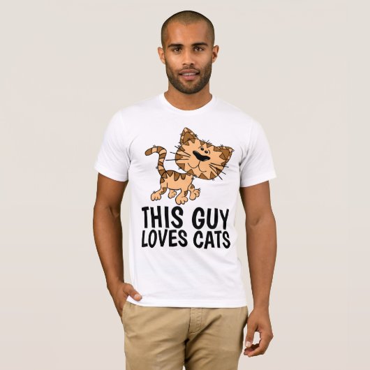 DEZE MAN HOUDT VAN CATS, Mannen T-shirts (Voorkant volledig)