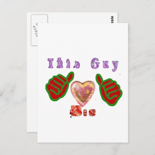 Deze man houdt van grote cadeaus Kunstprint Briefkaart (Voorkant / Achterkant)