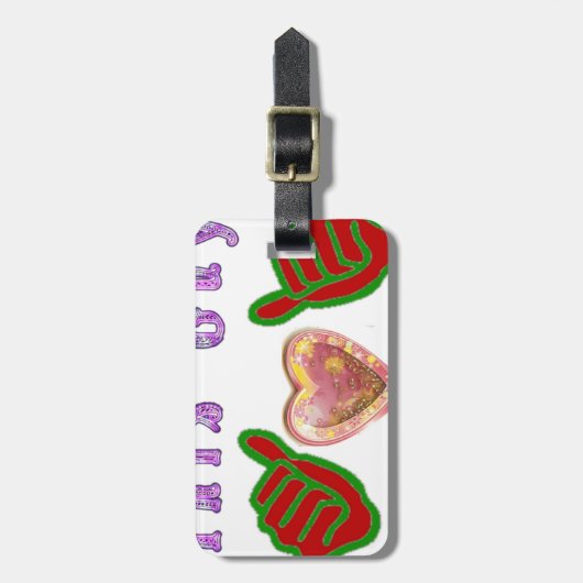 Deze man houdt van grote geschenkkunst afdrukken bagagelabel (Voorkant verticaal)