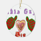 Deze man houdt van grote geschenkkunst afdrukken keramisch ornament (Links)