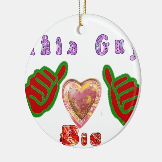 Deze man houdt van grote geschenkkunst afdrukken keramisch ornament (Links)