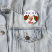 Deze man houdt van grote geschenkkunst afdrukken ronde button 5,7 cm (In situ)