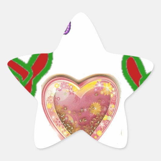 Deze man houdt van grote geschenkkunst afdrukken ster sticker (Voorkant)