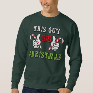 Deze man houdt van kerstfeestjes. trui