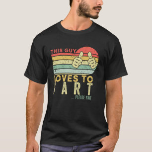 Deze man houdt van scheet retro grappig gezegde t-shirt