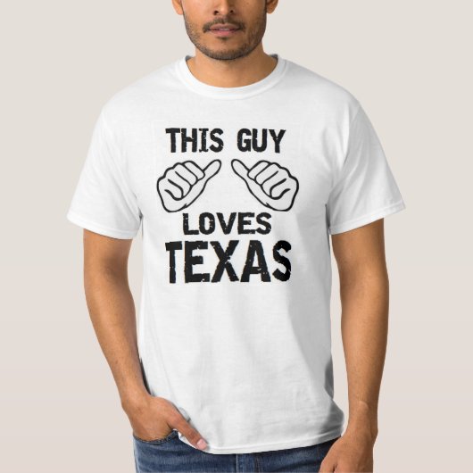 deze man houdt van texas t-shirt (Voorkant)