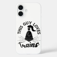 Deze man houdt van treinen Railroad liefhebber Fun