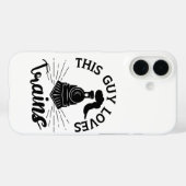 Deze man houdt van treinen Railroad liefhebber Fun Case-Mate iPhone Case (Achterkant (horizontaal))