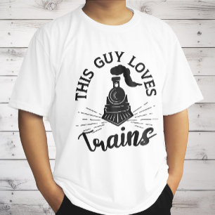 Deze man houdt van treinen Spoorwegliefhebber Grap T-shirt