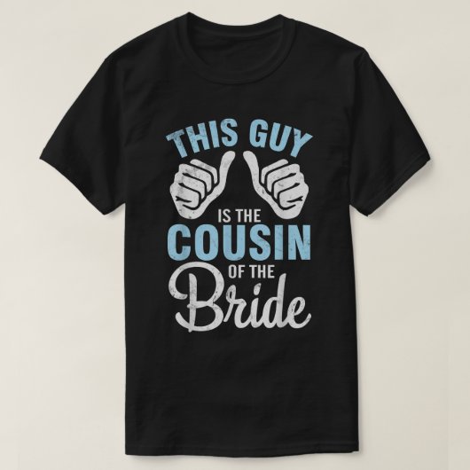 Deze man is de neef van de Bride Groom Husband T-shirt (Design voorkant)