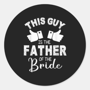 Deze man is de vader van de bruidegom Marr Ronde Sticker