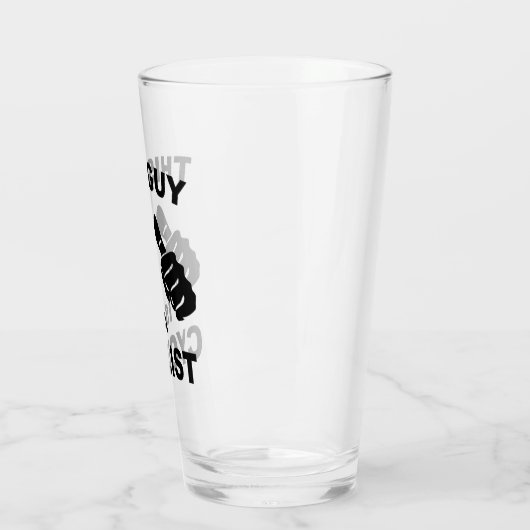 Deze man is een fietser glas (Links)