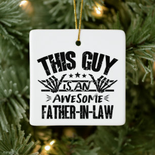 Deze man is een Geweldige schoonvader Vaderdag Keramisch Ornament