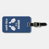 Deze man is een skiier bagagelabel (Voorkant horizontaal)