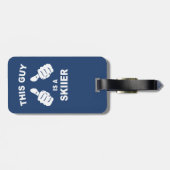 Deze man is een skiier bagagelabel (Achterkant horizontaal)