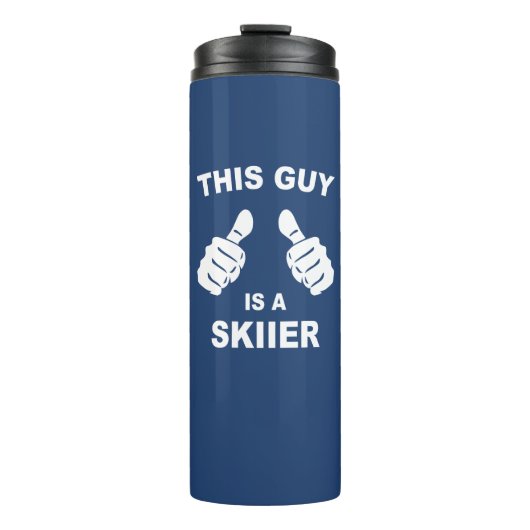 Deze man is een skiier thermosbeker (Voorkant)