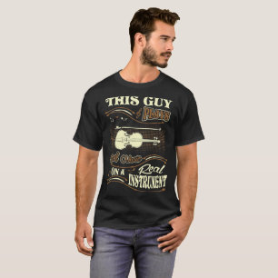 Deze man speelt een echt muziekinstrument Violin T T-shirt
