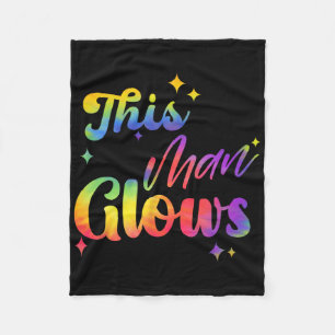 Deze Man Straalt Fijne Vaderdag Tie Dye Vader Kleu Fleece Deken