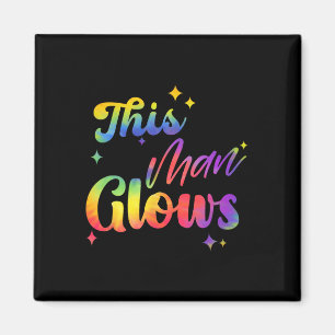 Deze Man Straalt Gelukkige Vaderdag Tie Dye Vader  Magneet