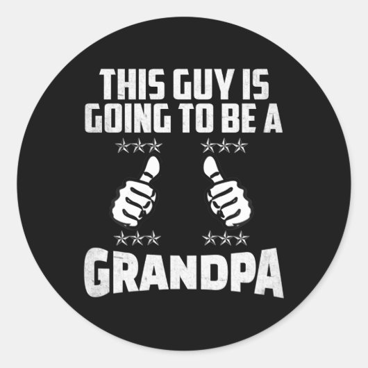 Deze man zal een opa zwangerschap zijn. ronde sticker (Voorkant)