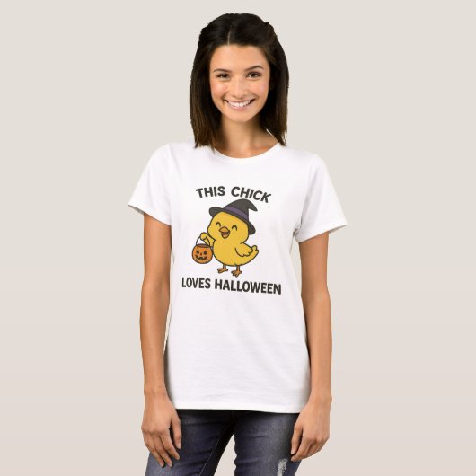 Deze meid houdt van Halloween T-shirt (Voorkant volledig)