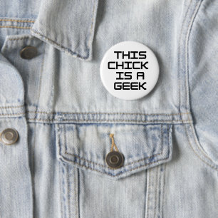 Deze meid is een nerd ronde button 5,7 cm