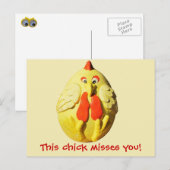Deze meid mist je kippenthema briefkaart (Voorkant / Achterkant)