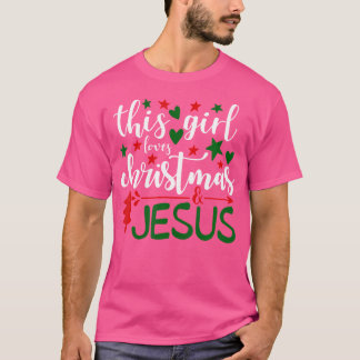 Deze meiden houden van kerst en Jezus - Christelij T-shirt