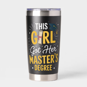 Deze Meisje Haalde Haar Masterdiploma Afstuderen 2 Geïsoleerde Drinkbeker