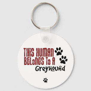 Deze Mens behoort tot een Windhond Sleutelhanger