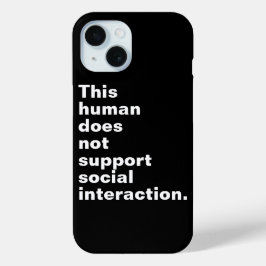Deze mens ondersteunt geen sociale interactie.