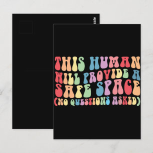 Deze Mens Zorgt Voor Een Veilige Ruimte Gay LGBTQ Briefkaart