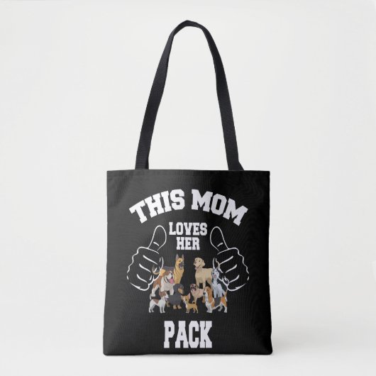 Deze moeder houdt van haar Canvas tas. Draagtas (Voorkant)