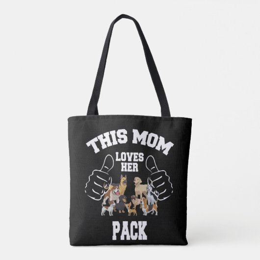 Deze moeder houdt van haar Canvas tas. Draagtas (Achterkant)