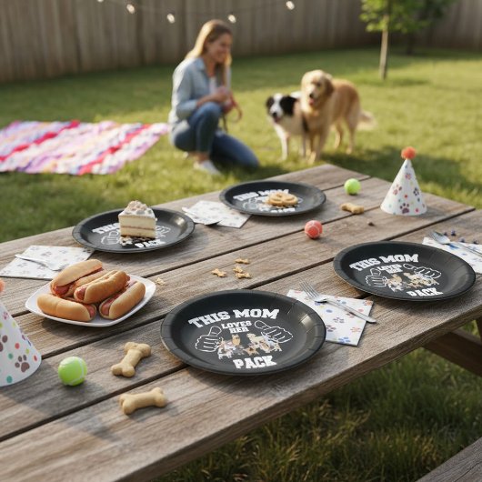 Deze Moeder Houdt Van Haar Pak Papierplaten Papieren Bordje