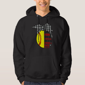 Deze moeder houdt van haar Softball Girl Softball  Hoodie