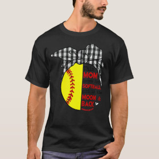 Deze moeder houdt van haar Softball Girl Softball  T-shirt