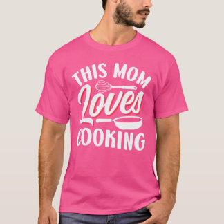 Deze moeder houdt van koken moeder koken mama retr t-shirt