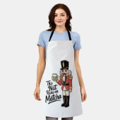 Deze moer draait op Matcha Christmas Nutcracker Schort (Gedragen)