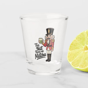 Deze moer draait op Matcha Christmas Nutcracker Shot Glas