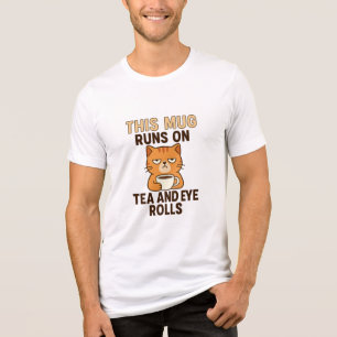 Deze mok werkt op thee en oogrollen – Grappig Brit Tri-Blend Shirt