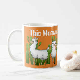 Deze Momma houdt van llamas die bericht mok toevoe