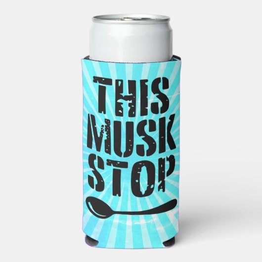 Deze Musk Stop Stencil | Liberal Spoon Meme (Seltzer Voorkant)