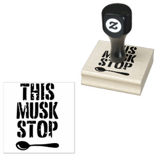 Deze Musk Stop Stencil   liberale lepel Rubberstempel